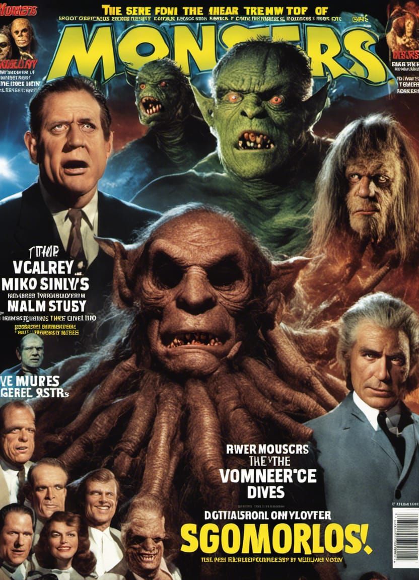 Classic Monsters of Hollywood Magazine Cover