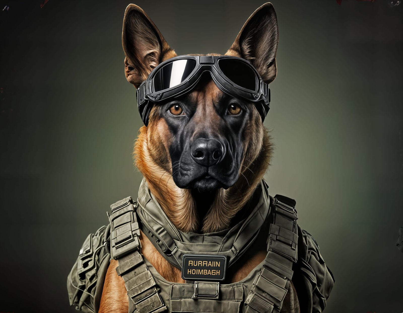 Special Forces Soldier with Military Dog in Photorealistic S...