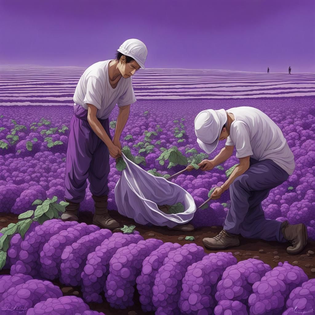 Surrealist Planting: Aluminum Cucumbers in Dystopian Field