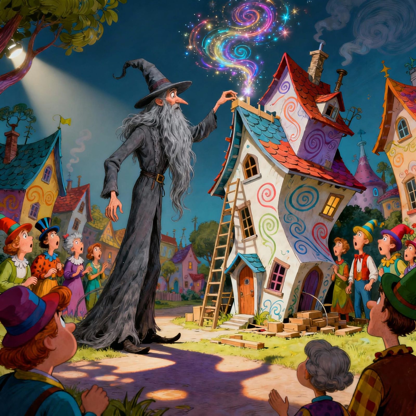 Wizard Builds Whimsical Whoville Houses in Fantastical Style