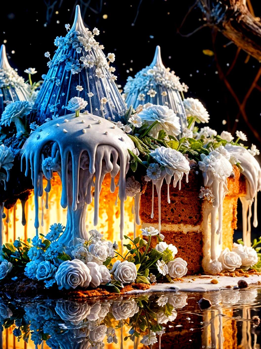 Intricately Detailed Cake Masterpiece Trending on Artstation