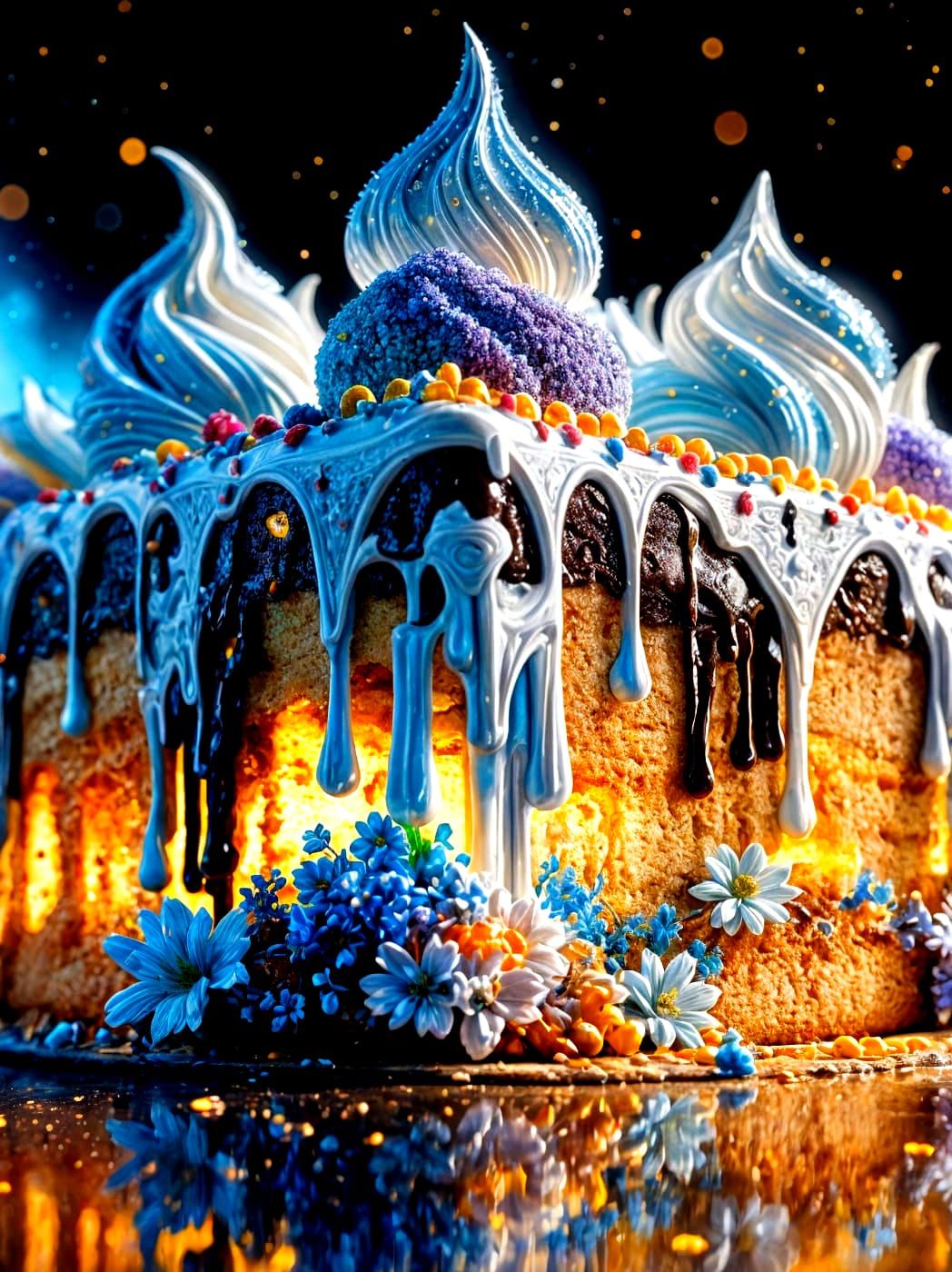 Intricately Detailed Cake Masterpiece Trending on Artstation