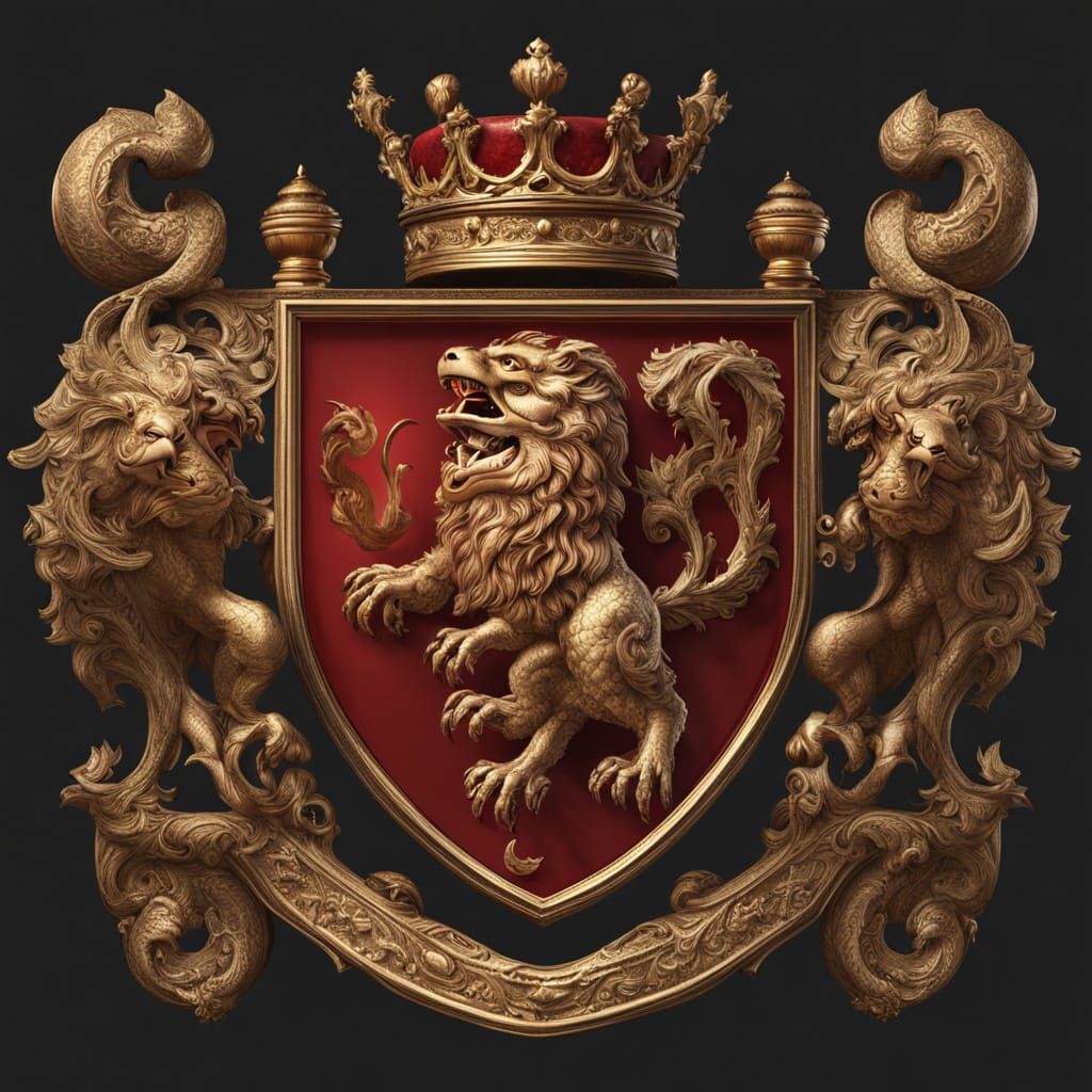 D'anjou Family Crest Matte Painting