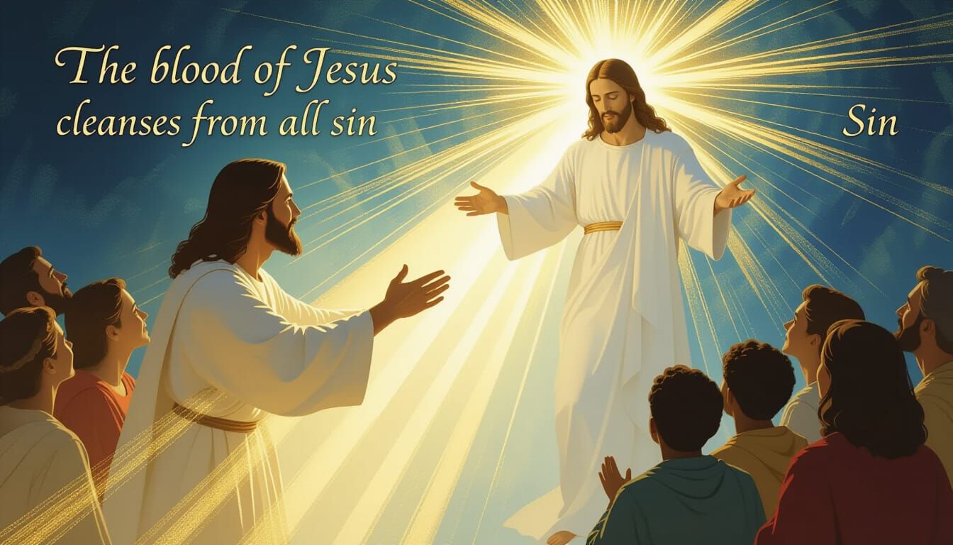 Divine Light of Jesus Cleansing Sin, Renaissance Masterpiece