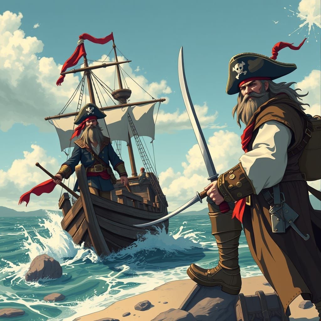 Swashbuckling Pirates in Epic Sea Battles