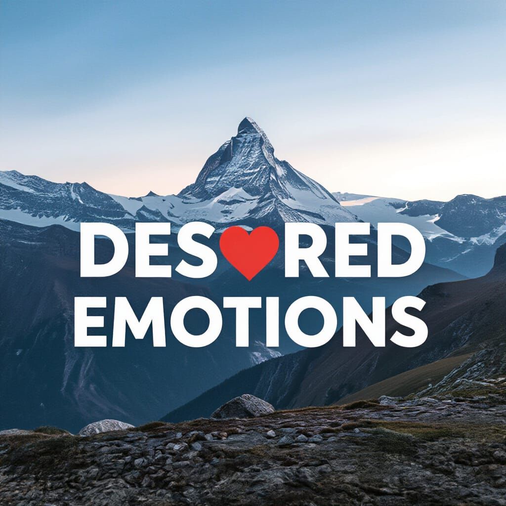 Distant Mountains with 'Desired Emotions' and Heart