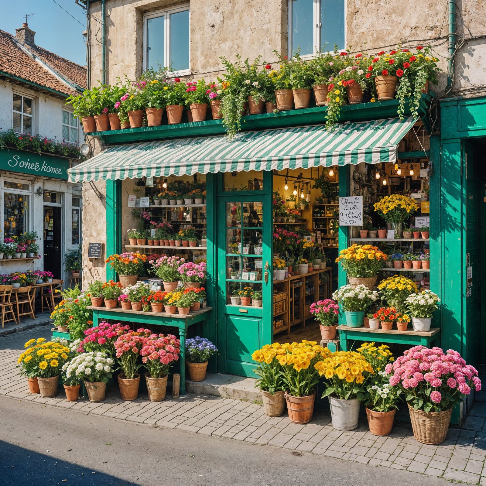 Vibrant Village Florist in 90s Style