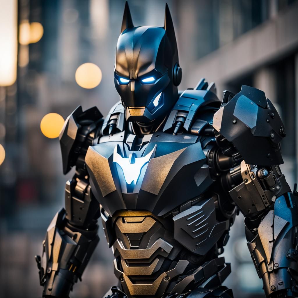 Futuristic Robotic Batman Iron Man Armor: Masterpiece