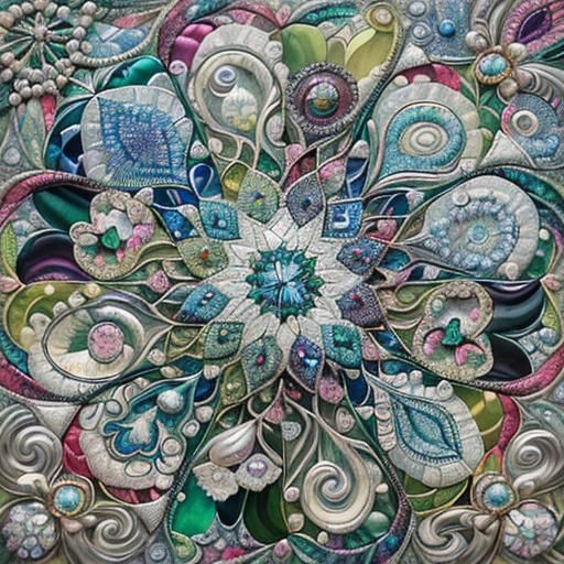 Hyperrealistic Oil Portrait in Postmodern Patchwork Style