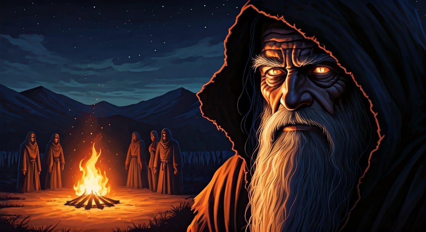 Old Prophet Disappearing: 1970s Fantasy Art