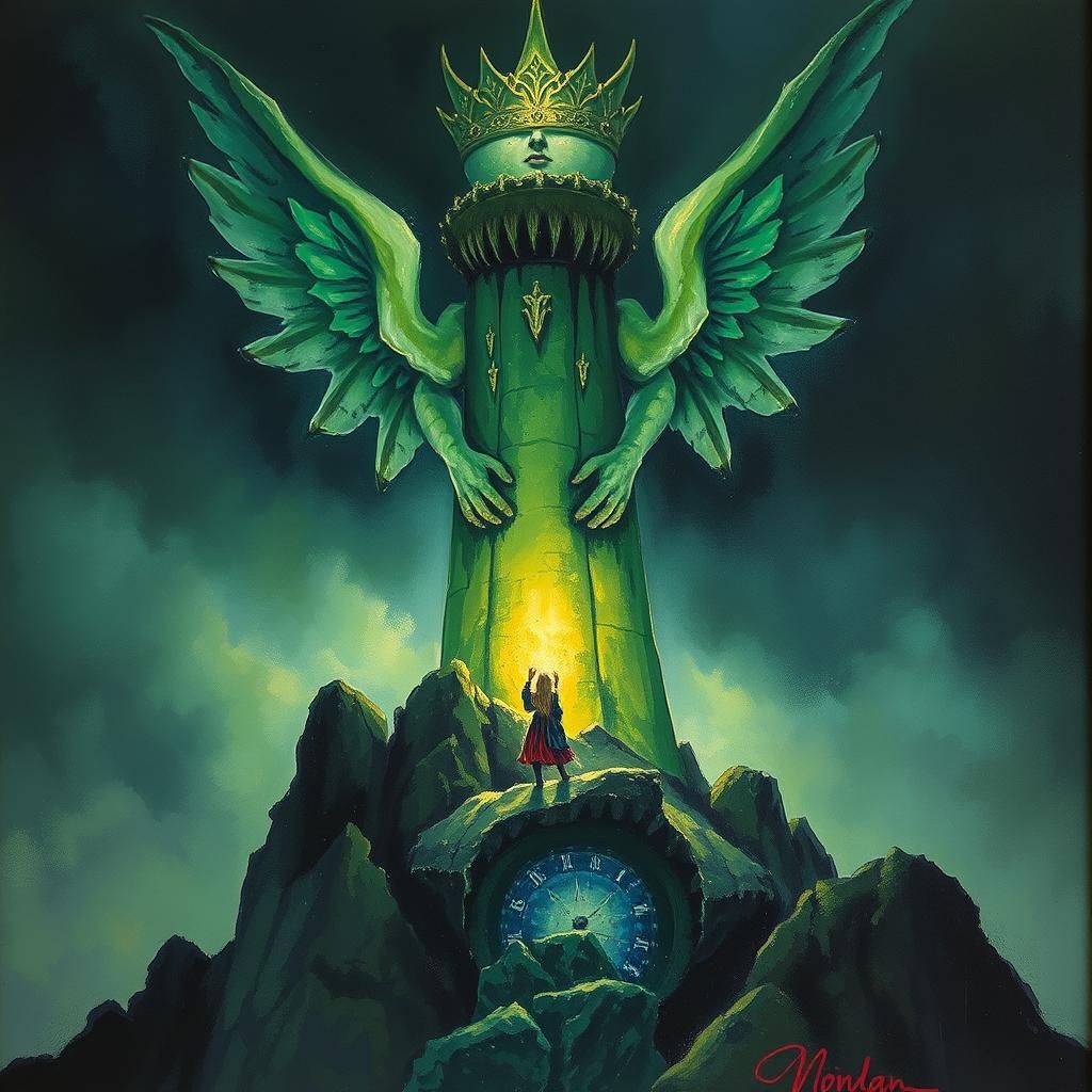 Utuk'ku Norn Queen Portrait as Impasto Oil Painting