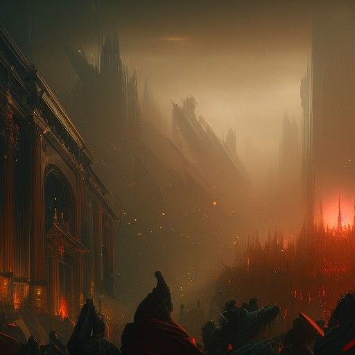 Science Fiction Carnival Fair in Dark Fantasy Style