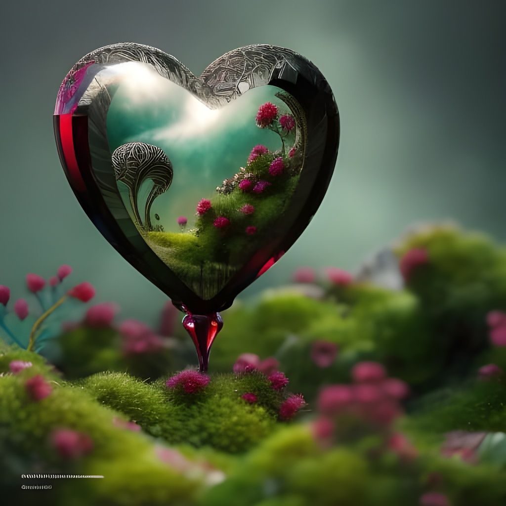 Glass Heart: A Surreal Neosurrealistic Illustration