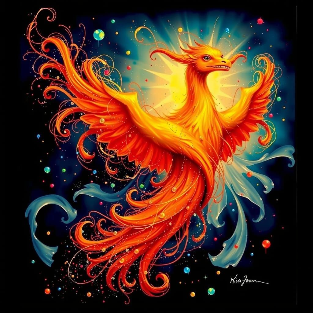 Expressionist Hairstyle with Elegant Curls and Swirls