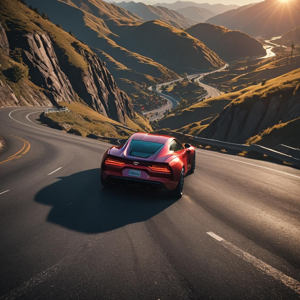 Superman Reflects on Car Hood, Cinematic Still