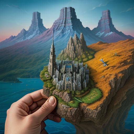 Miniature Landscapes with Tiny Creatures in Comic Art