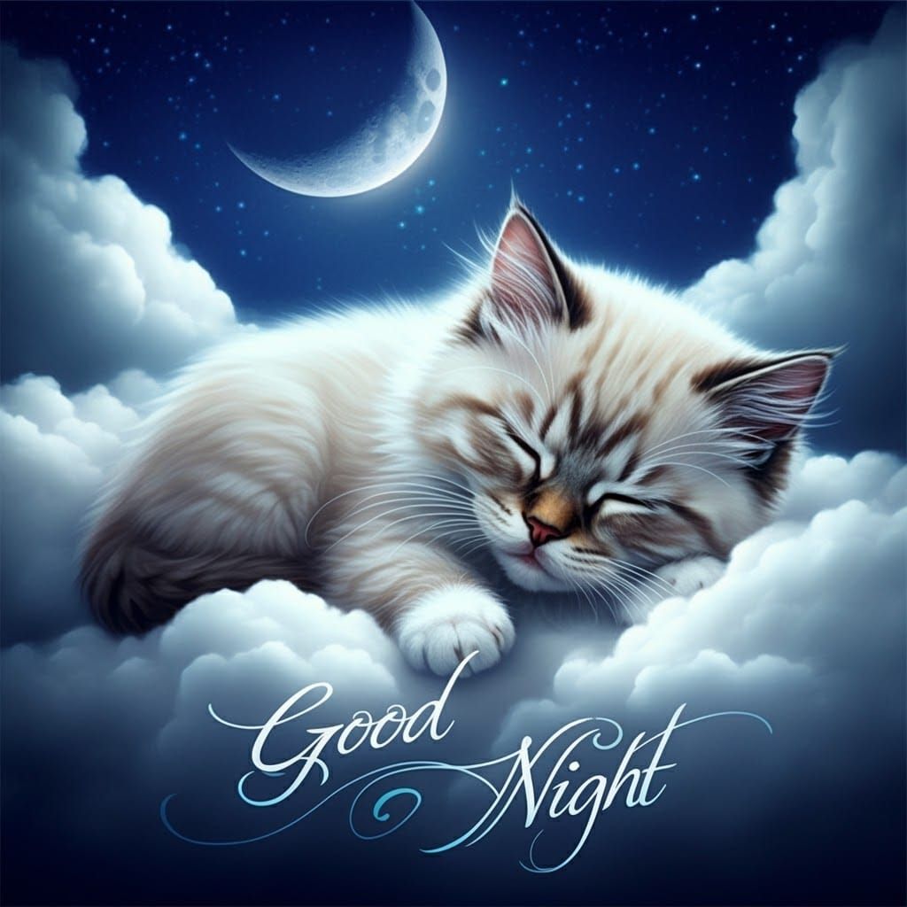 Sweet dreams for a precious Ragdoll kitten.