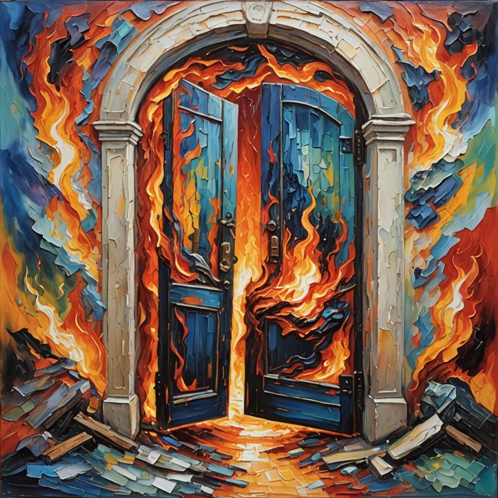 Infernal Doorway: Paradise Revealed as Impasto Painting