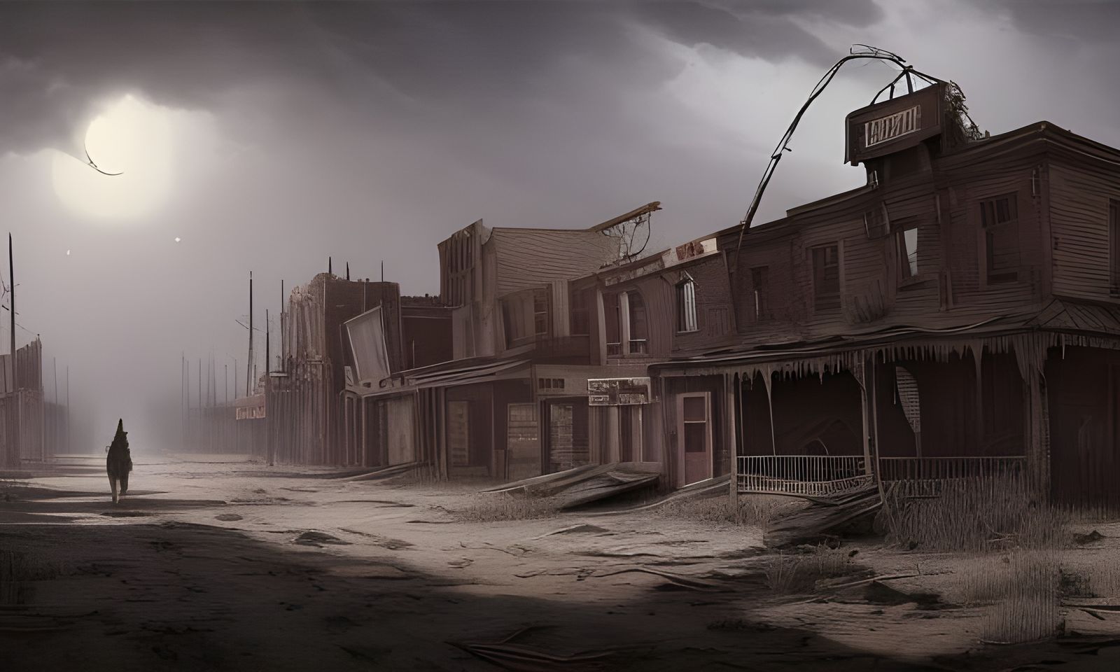 Eerie Ghost Town in the Old West
