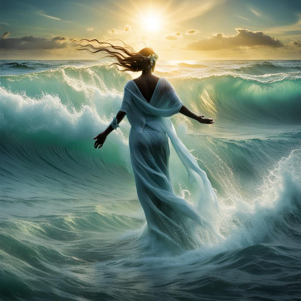 Goddess Emerges from Ocean Depths