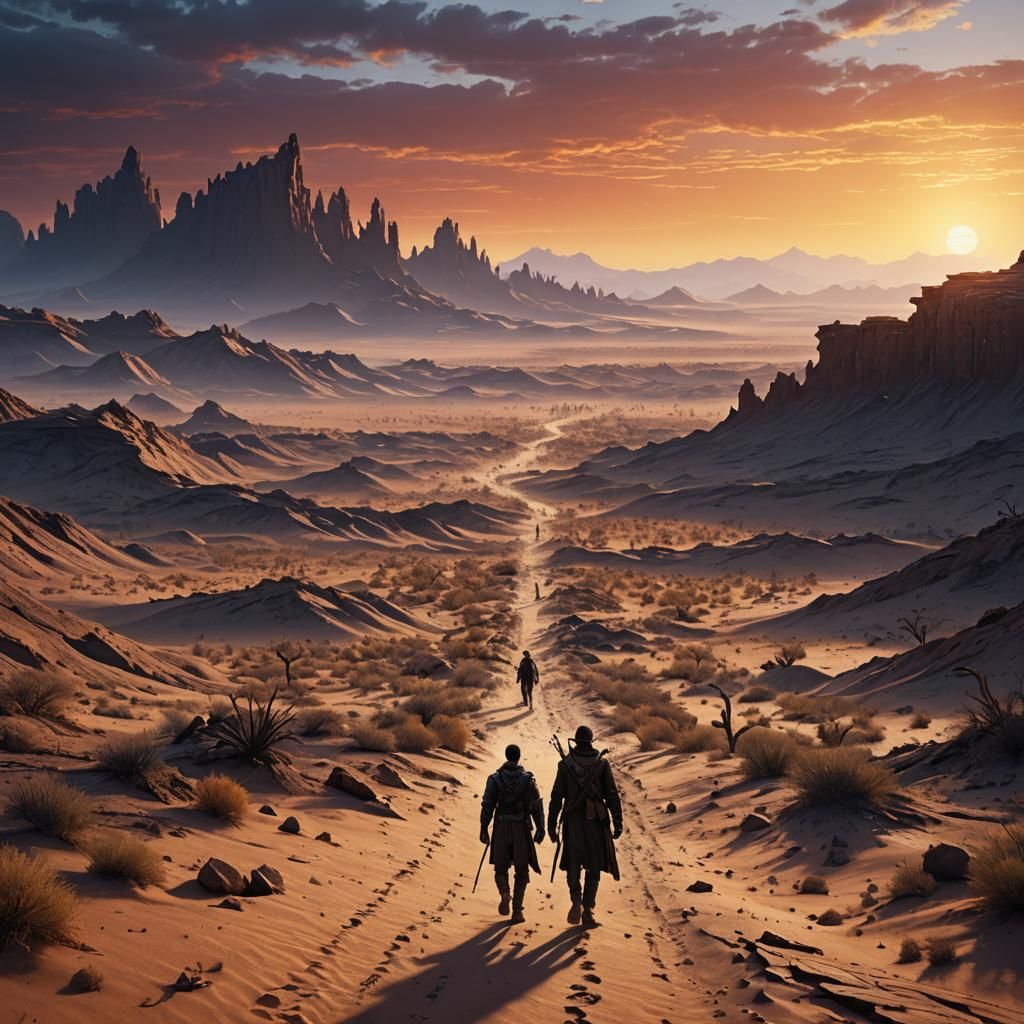 Decaying Desert: A Fantastical Matte Painting