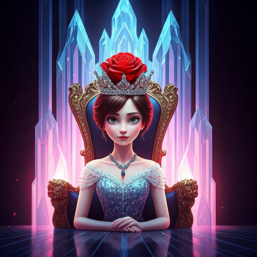 Crystalline Rose Crown on Ice Queen