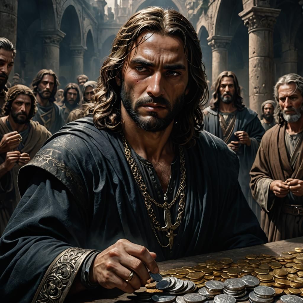 Judas betrays Jesus for 30 silver coins