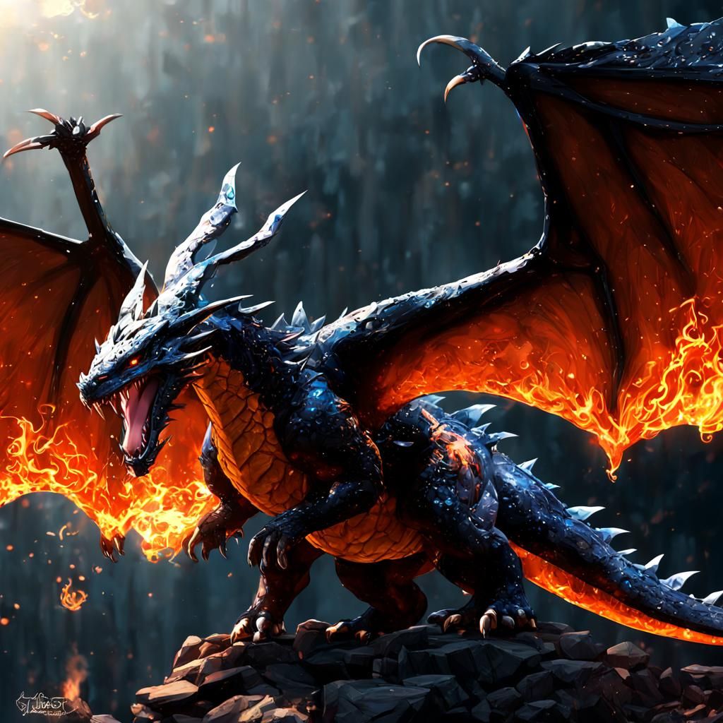 Detailed 3D Anime Art of Charizard