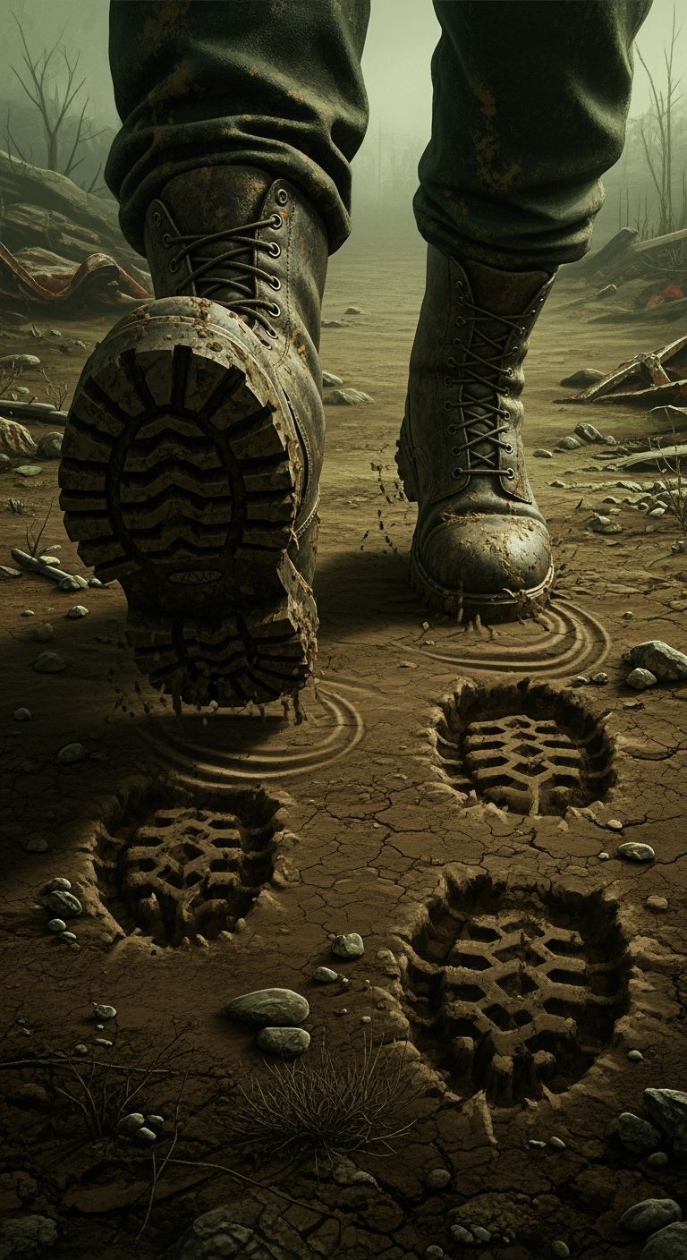 Muddy Boots in Dystopian Landscape