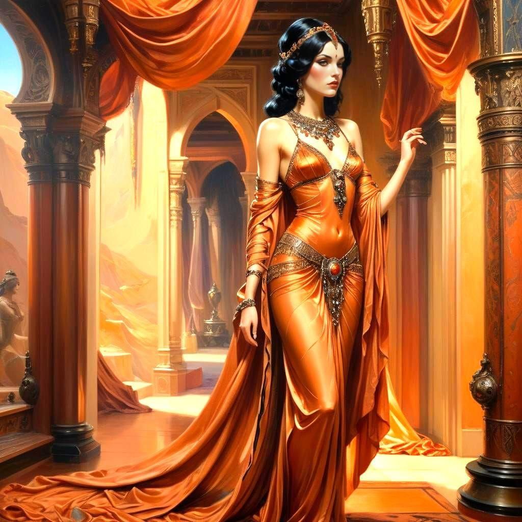 Dejah Thoris: Martian Princess in Art Deco Style