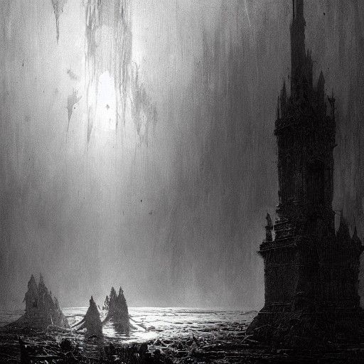 Nightmarish Vision: Floating Eye Orb of Tentacles