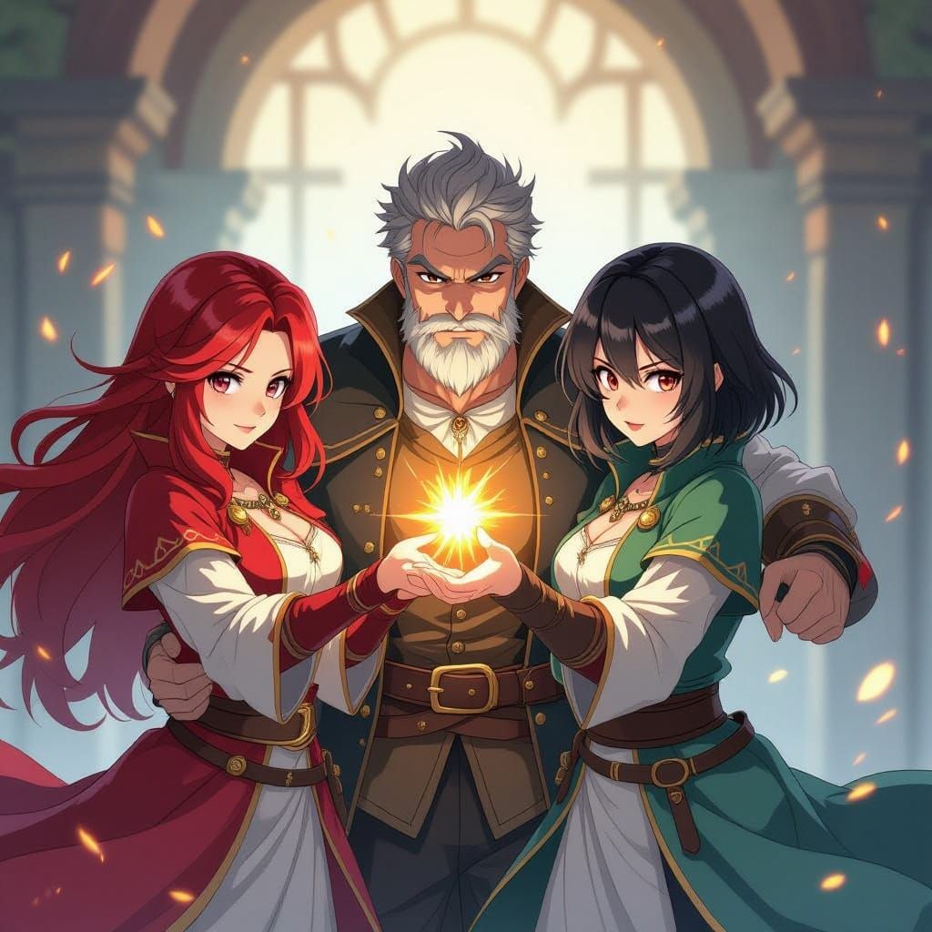 Epic Anime Battle Scene in Japanese Style