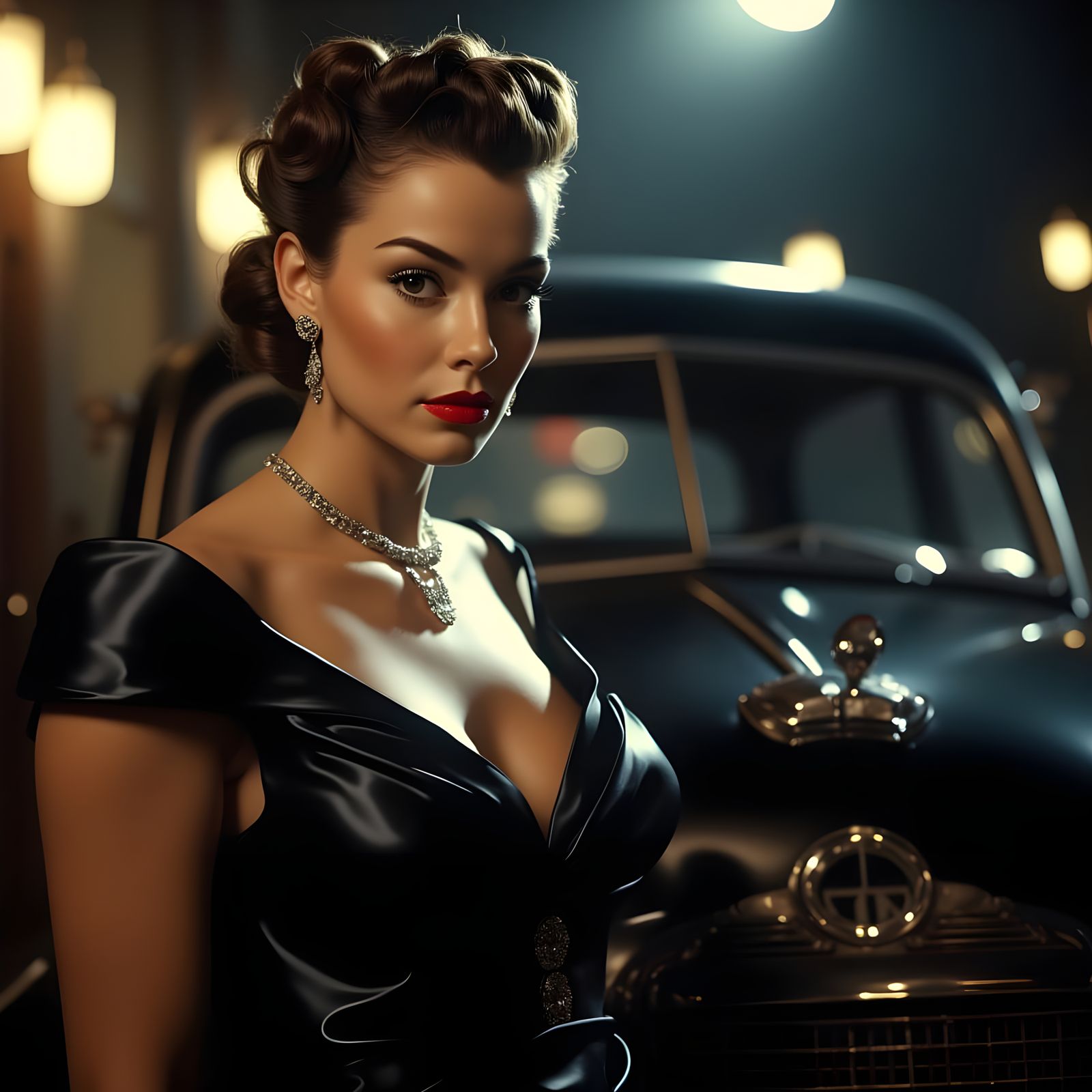 Elegant Starlet at Film Awards Ceremony