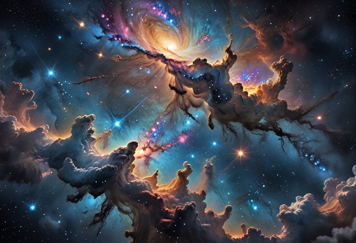 Vibrant Milky Way Galaxy Concept Art