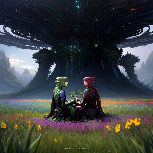 Alien Romance: A Fantasy Date in the Fields
