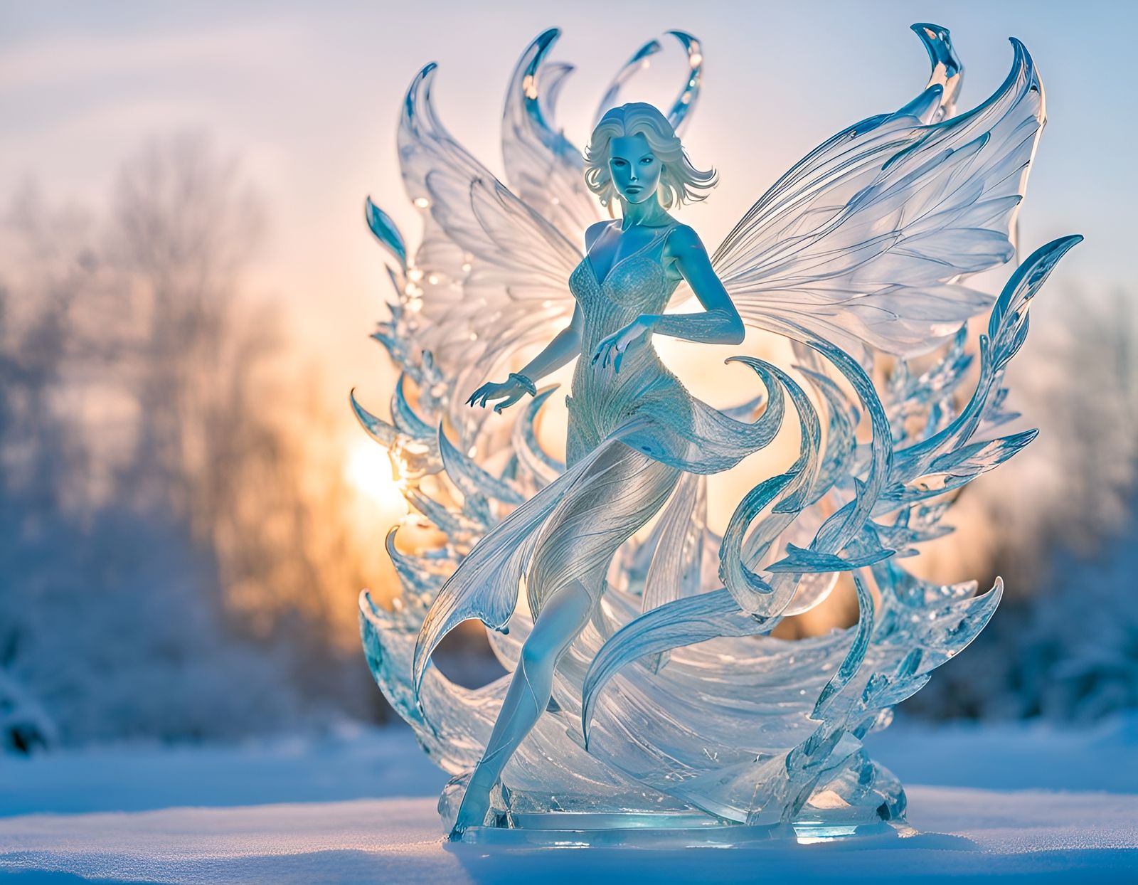 Sculpted Ice Fairy