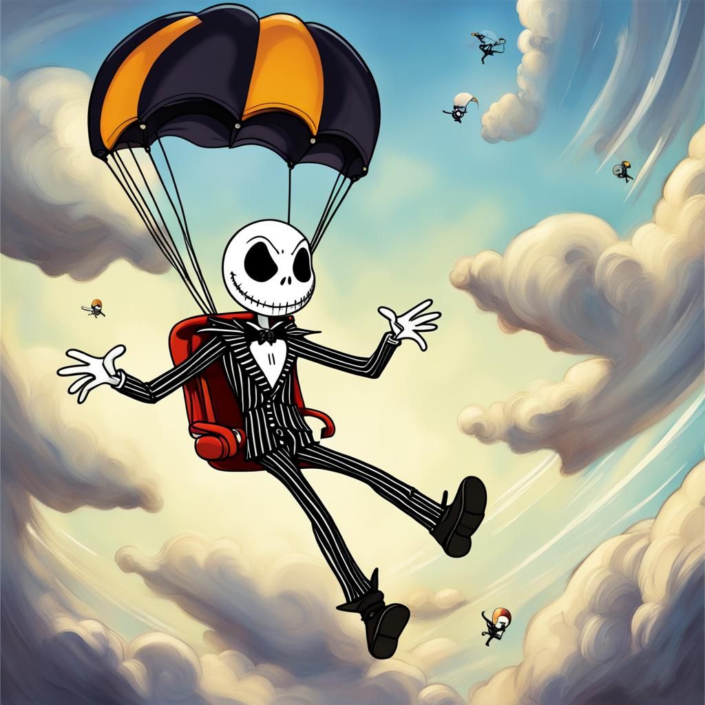 Jack Skellington Skydiving Adventure