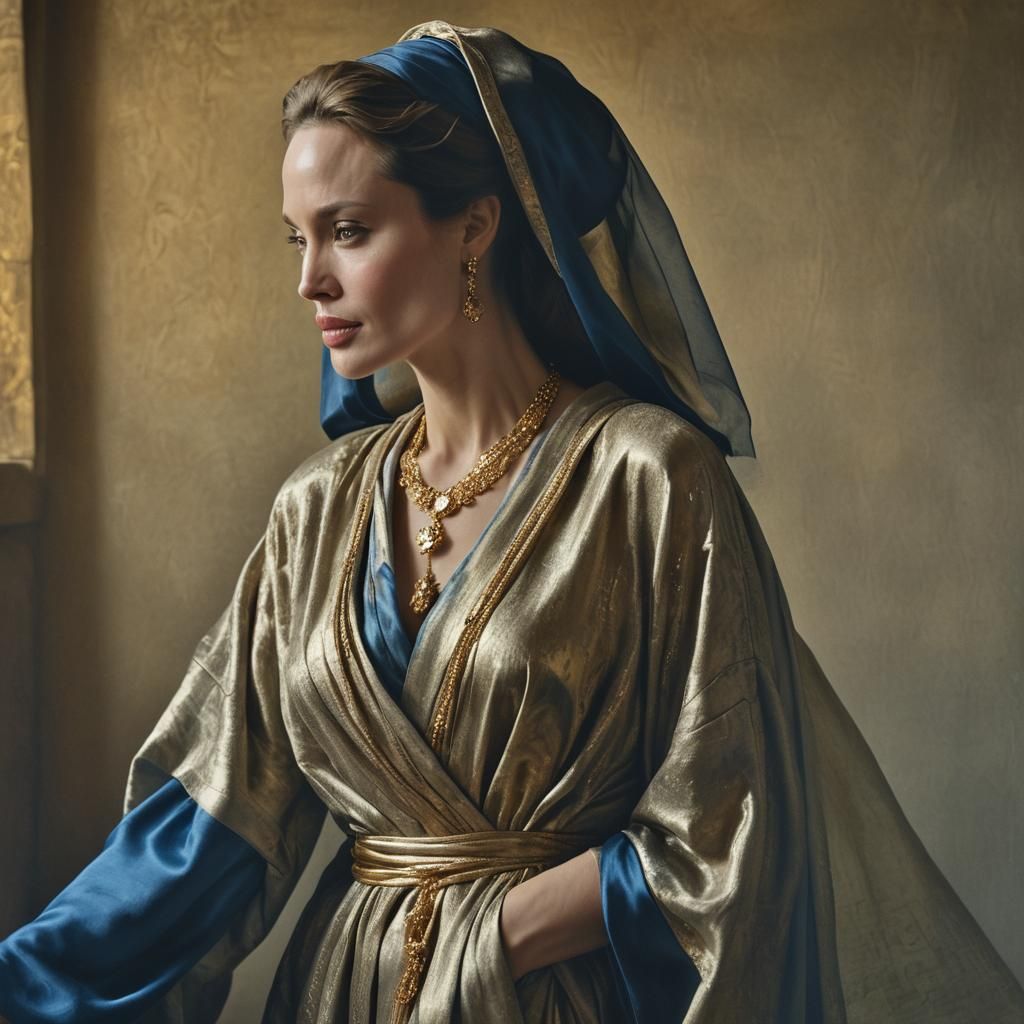 Golden Age Portrait with Jewelry, as Baroque Art