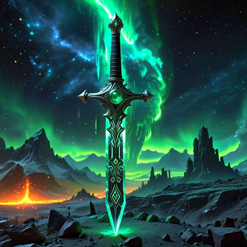 Ethereal Sword with Emerald Nuclear Core