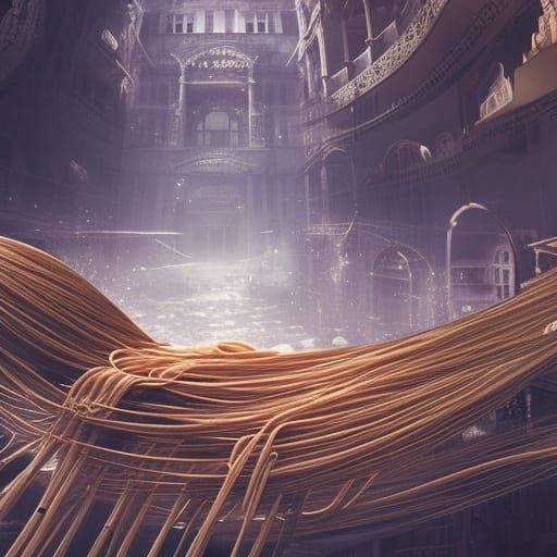 Epic Spaghetti: Detailed Digital Matte Painting