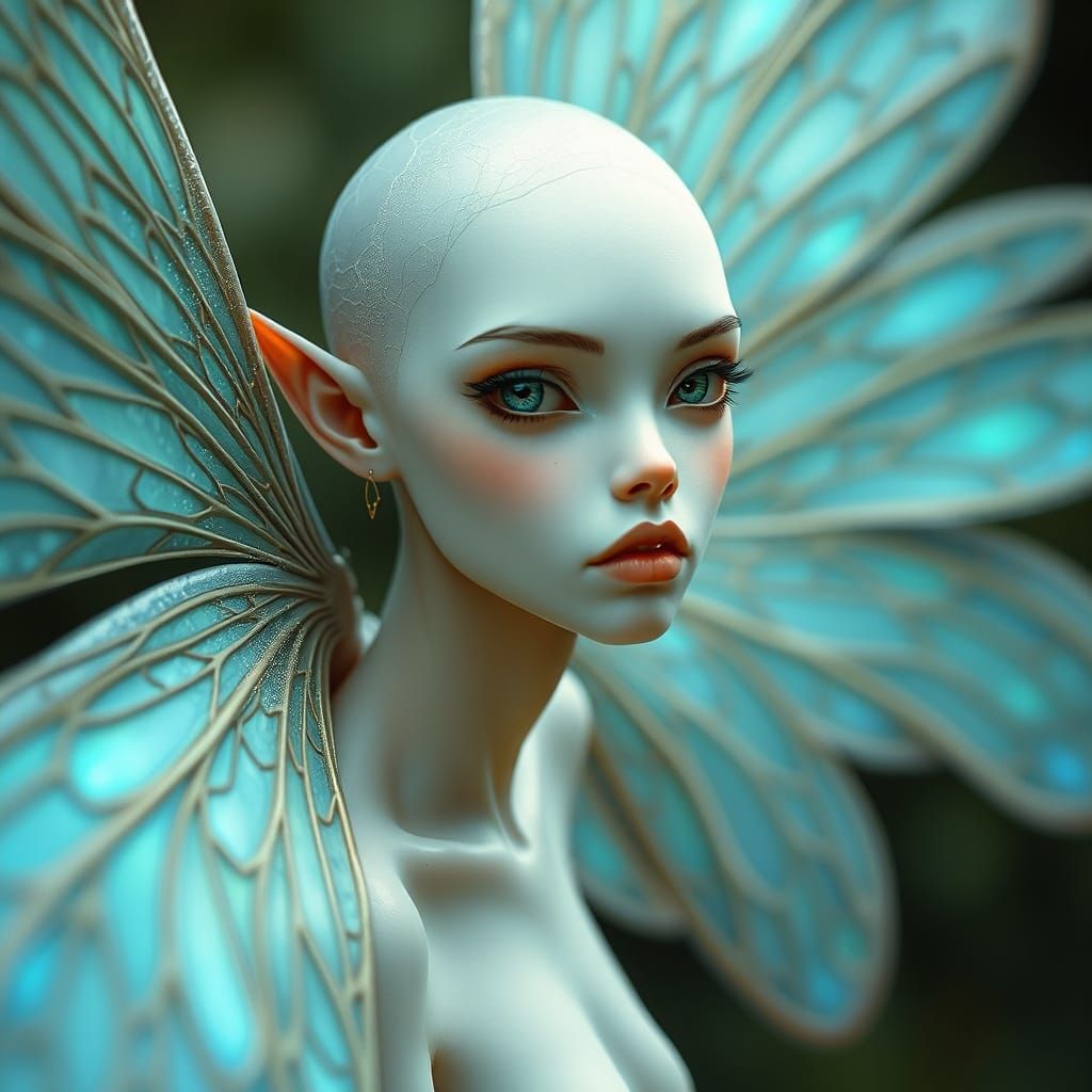 Ethereal Fairy in Neo-Abstract Pointillism