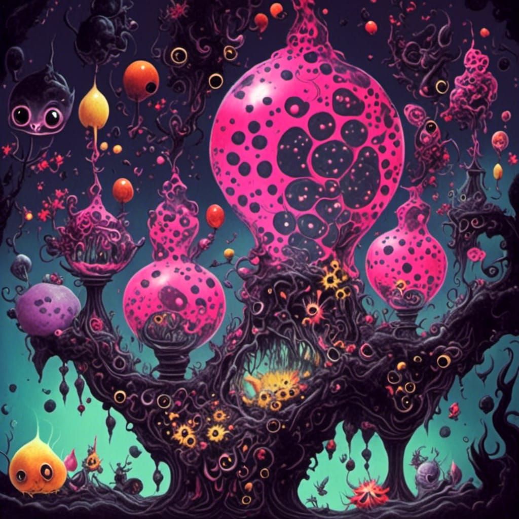 Magical Lava Lamps with Blob Creature