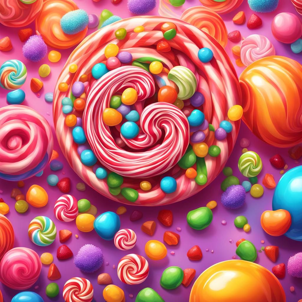 Confidence Embodied: A Hyperrealistic Candy Art Illustration
