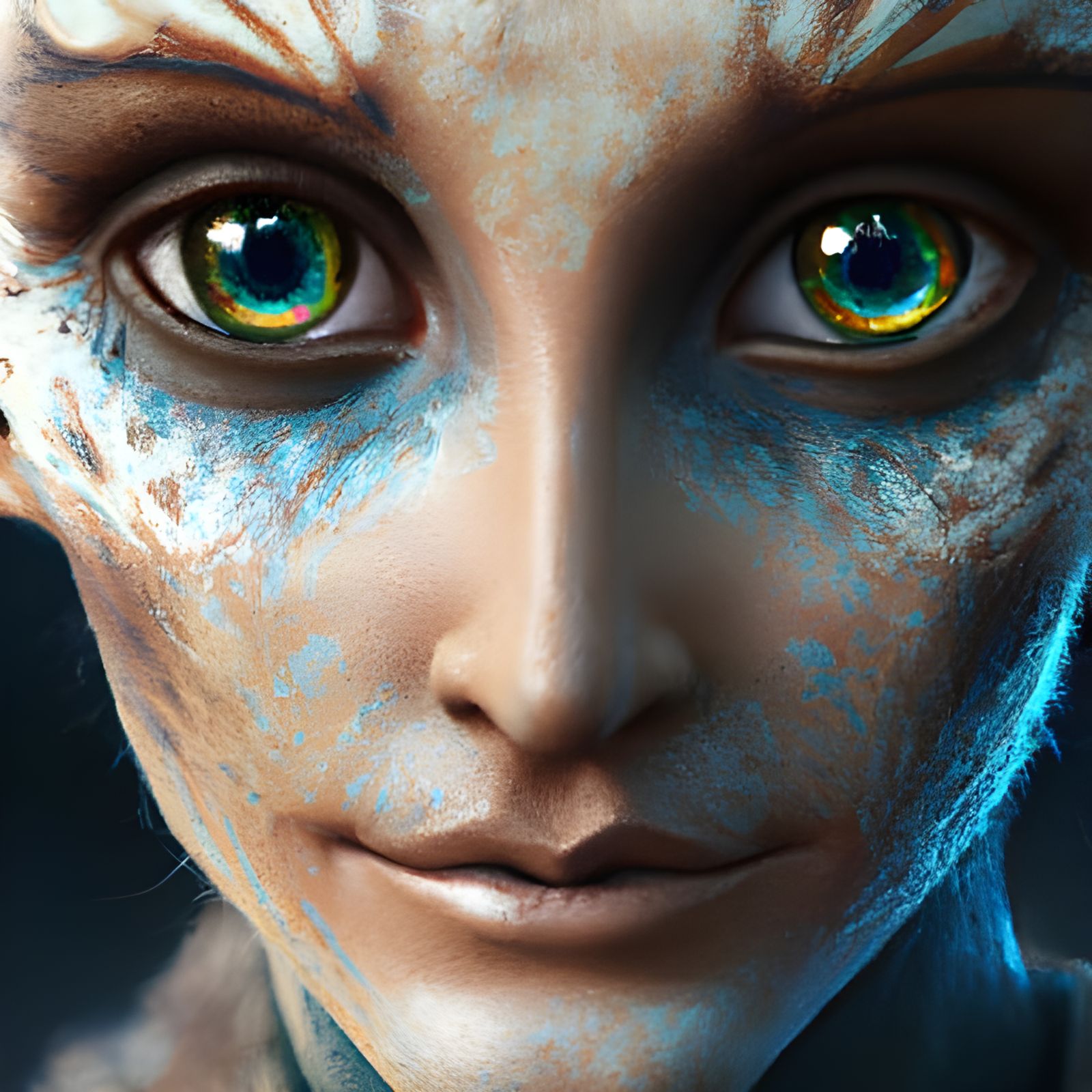 Beautiful Voluptuous Humanoid Figure in Detailed Fantasy Art