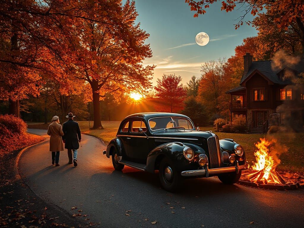 Autumn Date Night Stargazing by Bonfire