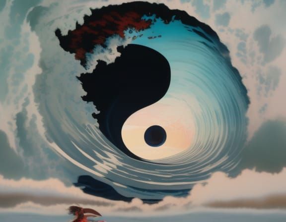 Surreal Redhead Surfing Wave Tube in Japan