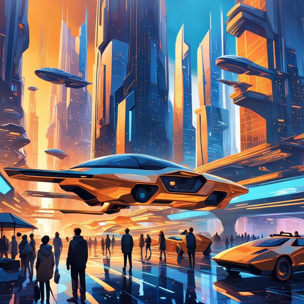 Futuristic Cityscape: A Vibrant, Inclusive Utopia