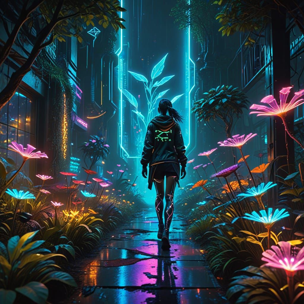 Magical Artists in Neon City Garden Lab