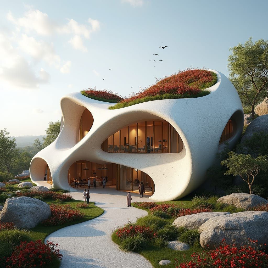 Futuristic Bionic Building with Iranian Geometric Forms
