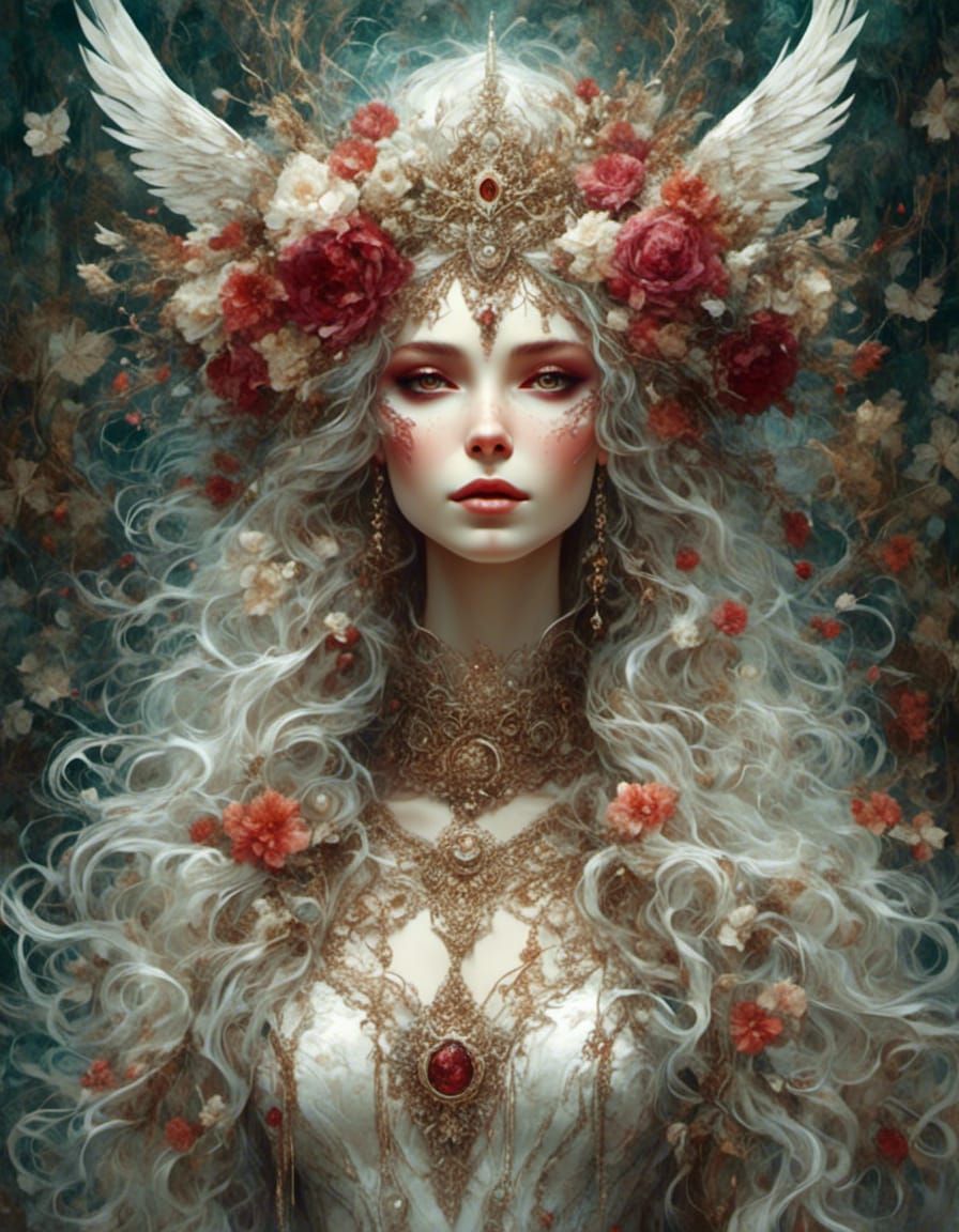 Mystical Forest Witch in Hyperdetailed Fantasy